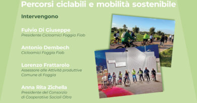 Centonove/novantasei: “Percorsi ciclabili e mobilità sostenibile” per valorizzare le bellezze di Foggia